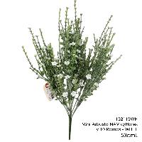 Mini Arbusto NAV c/Flores y 10 Ramas Blancas - 53cmL