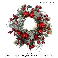Corona NAV CH Cedro/Esferas RED/Berries Congelado - 13cmD inn/30cmD