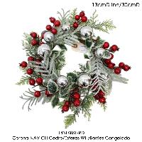 Corona NAV CH Cedro/Esferas WH/Berries Congelado - 13cmD inn/30cmD