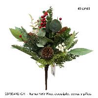 Ramo NAV Pino, eucalipto, bayas y piñas - 41cmH