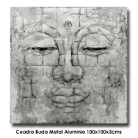 Cuadro Buda Metal Aluminio 100x100x3cms