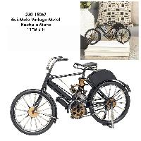 Bici-Moto Vintage Metal Hecha a Mano - 11"W 6"H