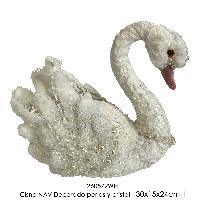 Cisne NAV Decorado perlas y cristal - 30x15x24cmH