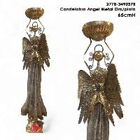 Candelabro Angel Metal Silver/Gold - 65cmH