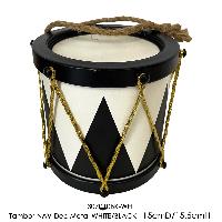 Tambor NAV Dec Metal WHITE/BLACK - 15cmD/15.5cmH