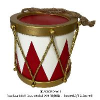 Tambor NAV Dec Metal WHITE/RED - 15cmD/15.5cmH
