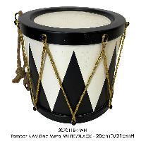 Tambor NAV Dec Metal WHITE/BLACK - 20cmD/21cmH