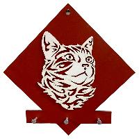 Porta Llave Madera 6mm 30x30cm - Gato Red