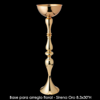 Base para arreglo floral - Sirena Oro 8.3x30"H