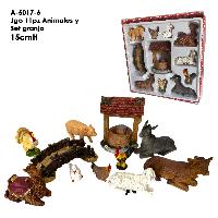 Jgo 11pz Animales y set granja - 15cmH