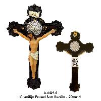 Crucifijo Pared San Benito - 20cmH