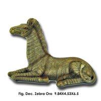 Cebra Decorativa Oro - 25x12x16.5cmH