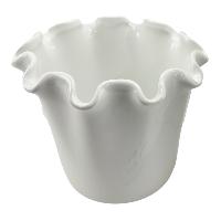 Base/Florero Ceram WHITE - L8.5" W8.5" H7.5"