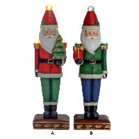 Santa Soldado GREEN JACKET - luz LED -10x32cm bat