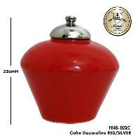 Cofre Decorativo RED/SILVER - 22cmH
