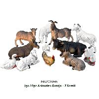 Jgo 12 animales Granja - 7.5cmH