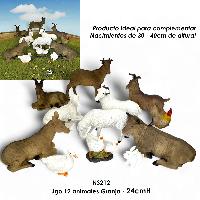 Jgo 12 animales Granja - 20cmH