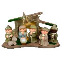 Nacimiento Inf c/portal mad LED - 26x12x14.5cm
