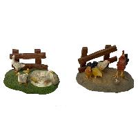 Corralito c/animal p/aldea - 10.2cm - (Set de 2s)