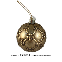 Esfera Metalica - 12cmD - CHAMP/GOLD