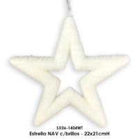 Estrella NAV c/brillos - 22x21cmH