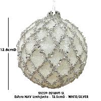 Esfera NAV Lentejuela - 12.5cmD - WHITE/SILVER