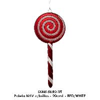 Paleta NAV c/brillos - 20cmL - RED/WHITE