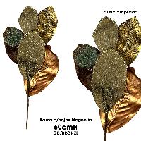 Rama c/hojas Magnolia - 50cmH - GD/BRONZE