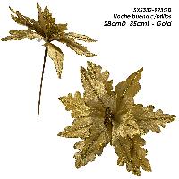 Noche buena c/brillos - 28cmD 35cmL - GOLD