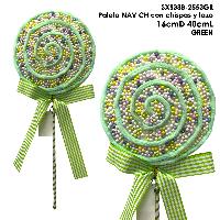 Paleta NAV CH con chispas y lazo - 40cmL - GREEN