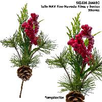Tallo NAV Pino Nevado Piñas y Berries - 30cmL