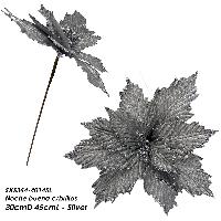 Noche buena c/brillos - 30cmD 45cmL - SILVER
