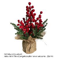Árbol NAV Pino Congelado/Berries en Maceta - 35cmH
