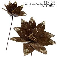 Noche Buena Terciopelo/Lentejuela - 60cmL - BROWN
