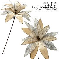 Noche Buena Terciopelo/Malla/Brillantina - 60cmL - L CHAMPAGNE