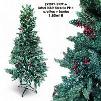 Arbol NAV Mezcla Pino c/piñas y berries - 1.80mtH