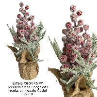 Árbol NAV Pino Congelado/Berries en Maceta Costal - 33cmH