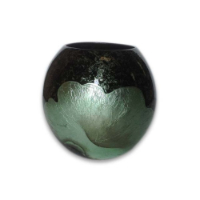 Florero Resin BLACK/GREEN - 24X24X23cmH