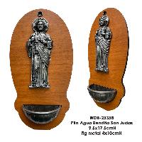 Pila Agua Bendita San Judas 9.5x17.5cmH fig metal 4x10cmH