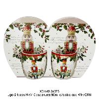 Jgo 2 tazas NAV Cascanuez 80ml c/bolsa asa WH/GRN