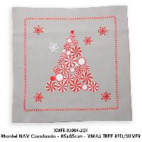 Mantel NAV Cuadrado - 85x85cm - XMAS TREE RED/SILVER