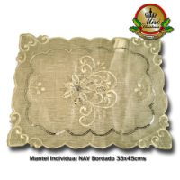 Mantel Individual NAV Bordado 33x45cm (Set de 6)