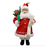 Santa c/lista regalos - 14.5x23x45cmH - RED