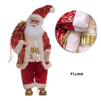 Santa Musical de Pie - 71cmH - RED/GOLD