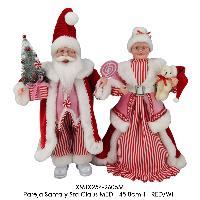 Pareja Santa y Sra Claus MED - 45.8cmH - RED/WH